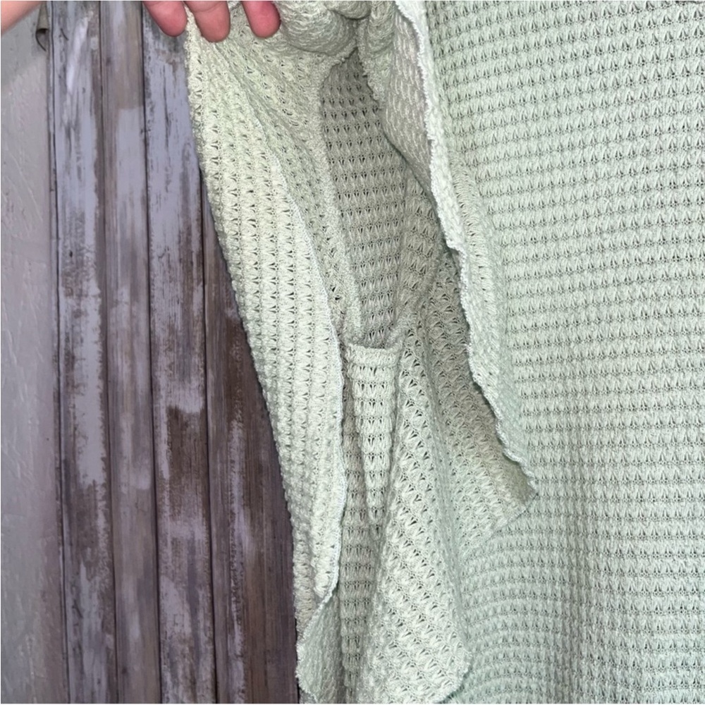 BiBi Green Ruffle Textured Blouse - Picture 2 of 5